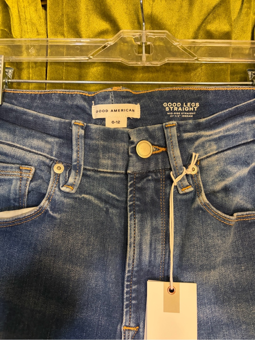 NWT Good American Always Fits Good Legs Straight Jeans Indigo 571 Size 6-12 $159 - Picture 5 of 13